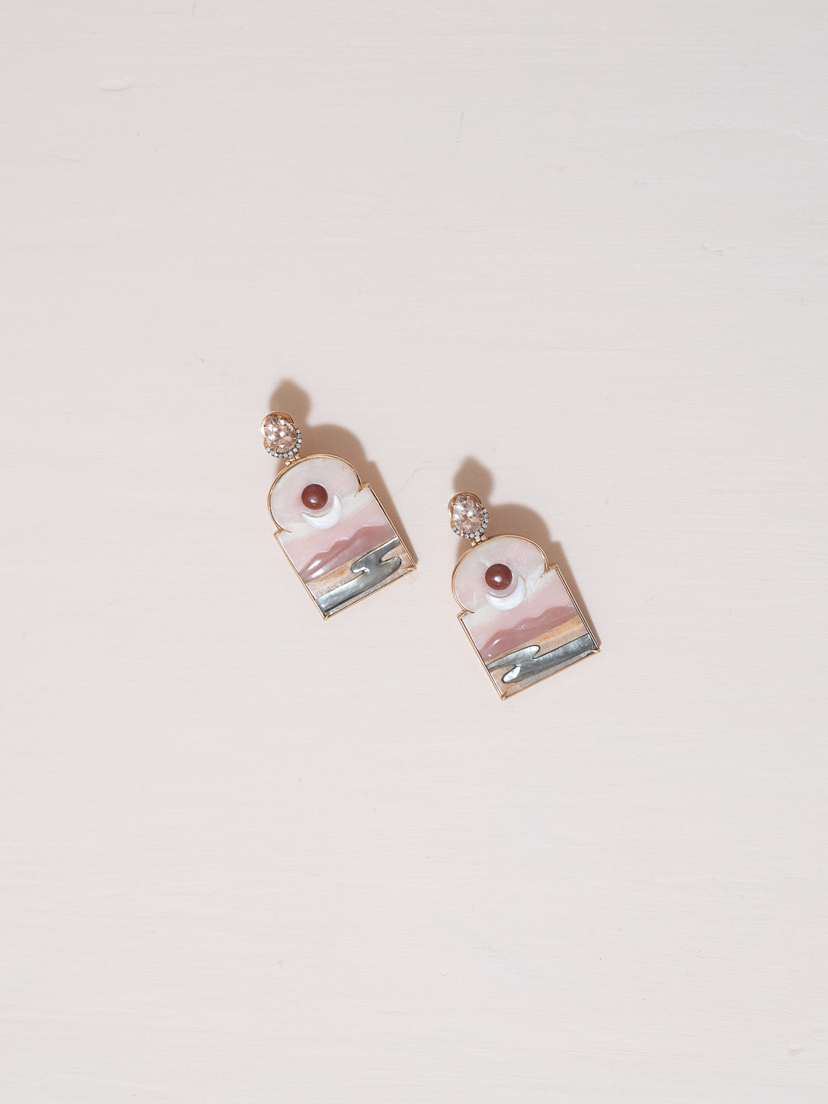 Pink Opal Earrings
