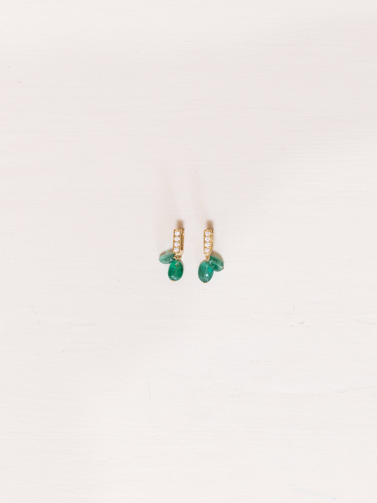 Mosaic Moss Diamond Hoops
