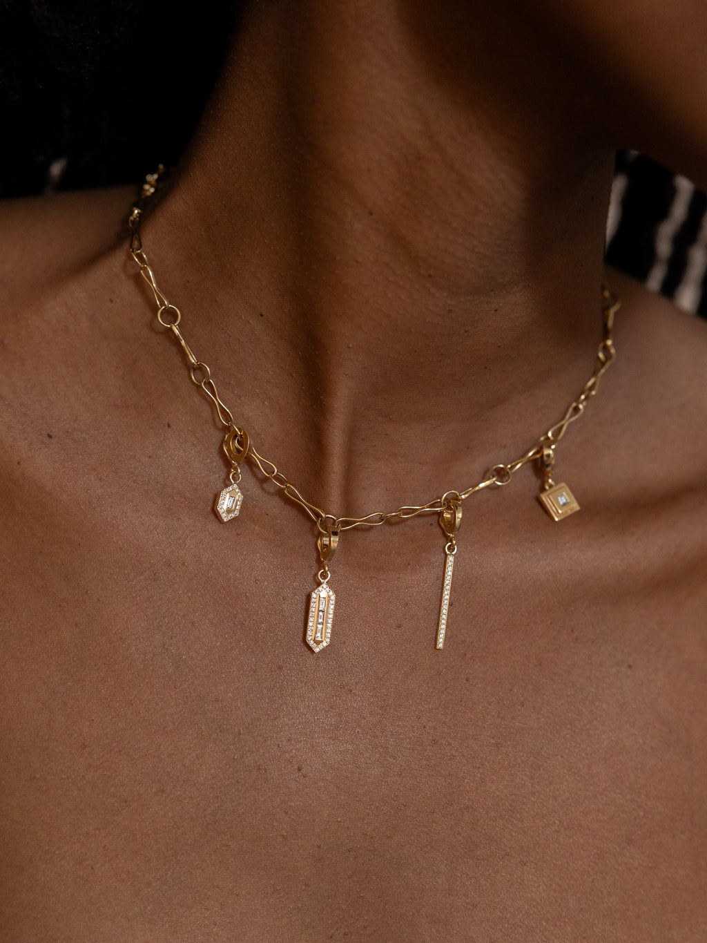 Light Beam Diamond Charm