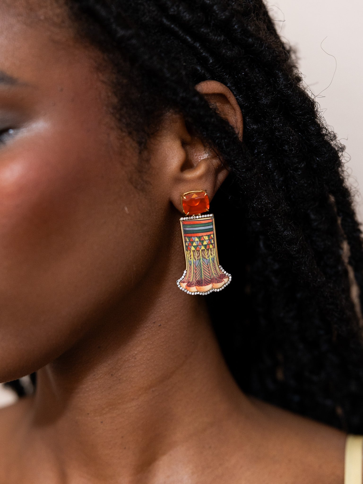 Egyptian Column Earrings