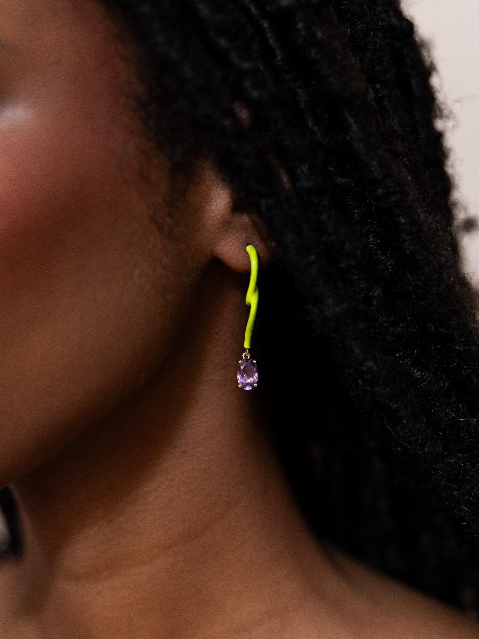 Vine Earrings in Lime