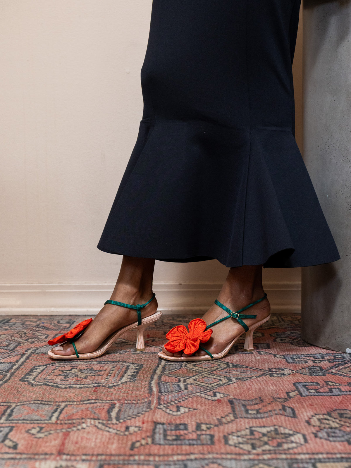Frank Flower Applique Heel