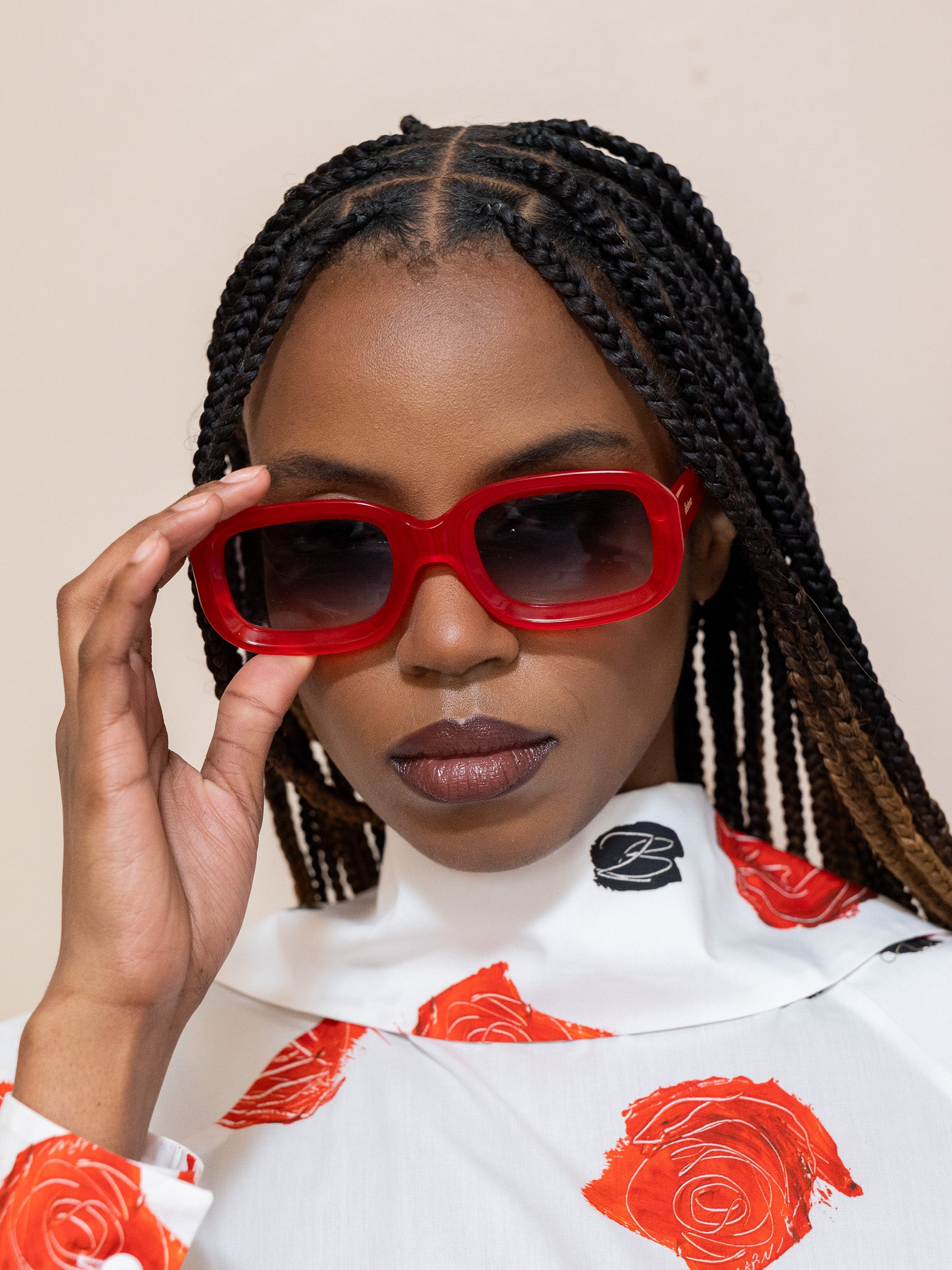 Vinyl Sunglasses in Red