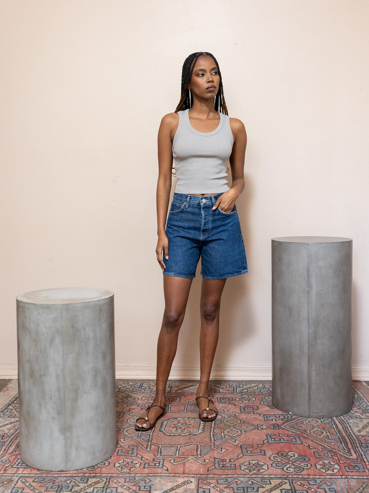 Shrunken Poppy Tank in Drab
