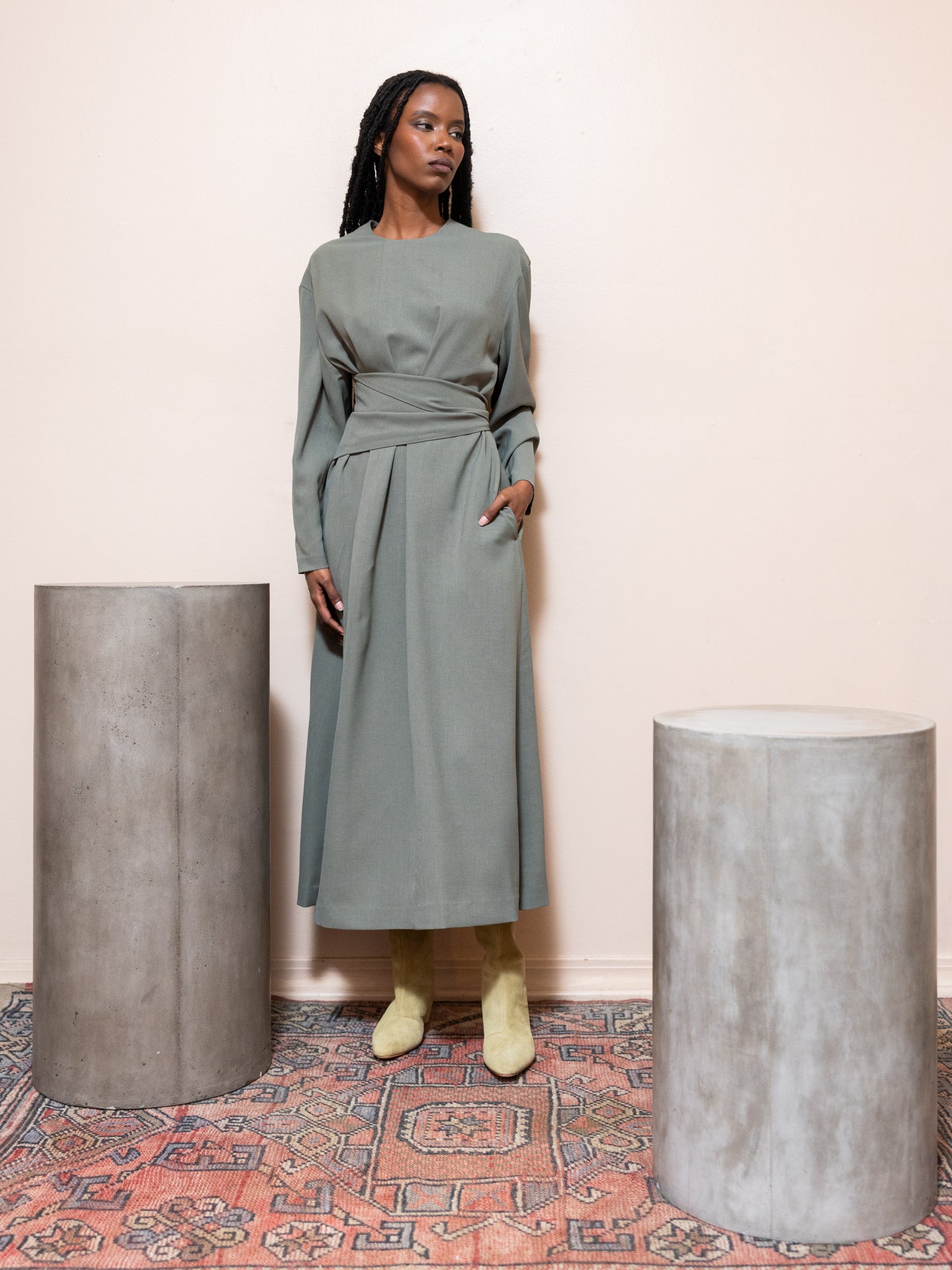 Claire Wrap Waist Dress