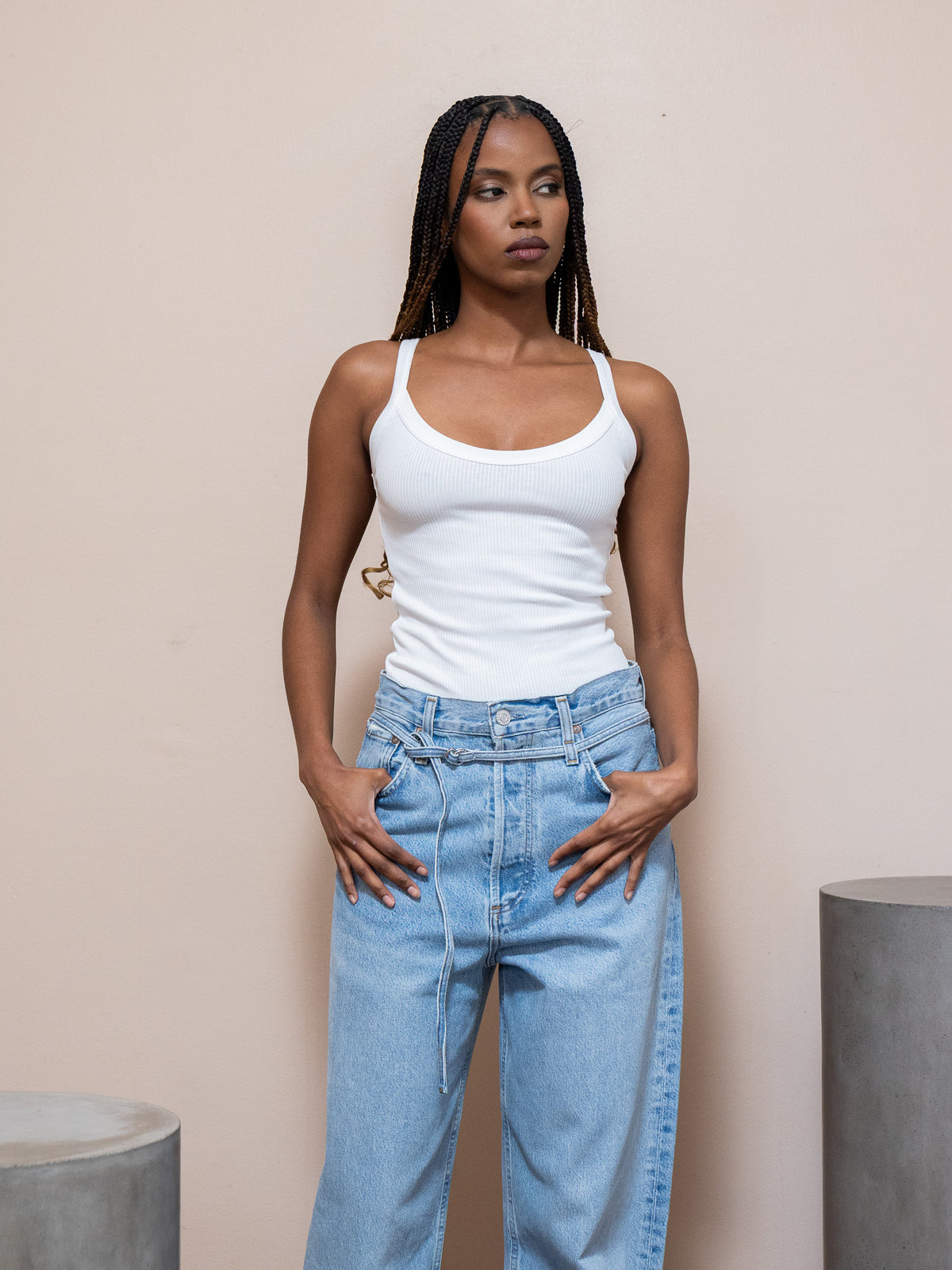 Jordan Tank in White
