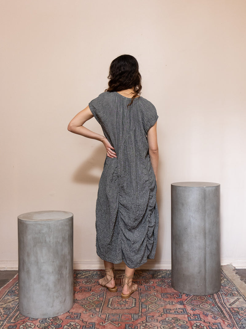 Shirred Dress CHARCOAL / 0 Shirred Dress CHARCOAL / 0