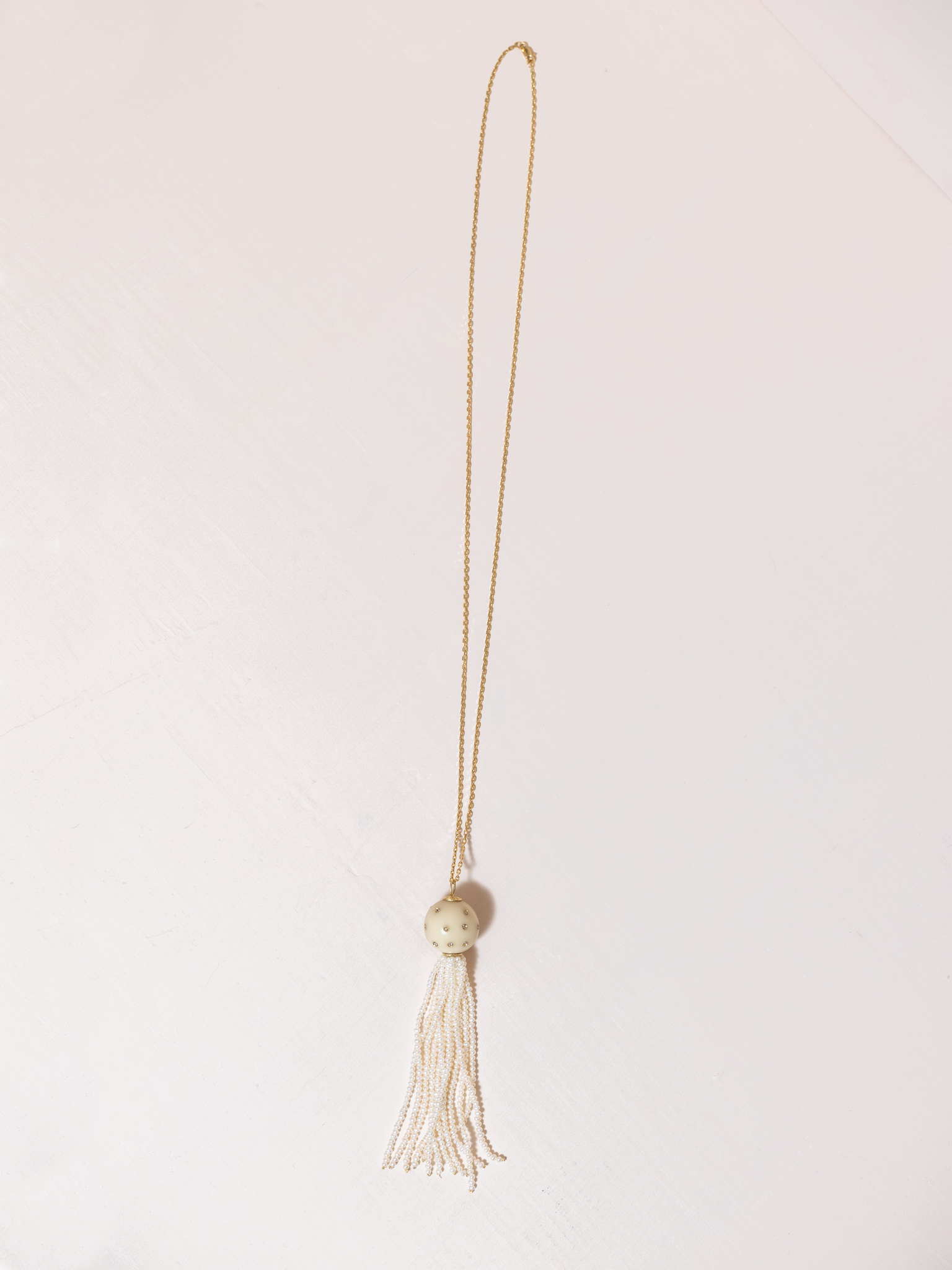Jarina Bead Tassel Necklace
