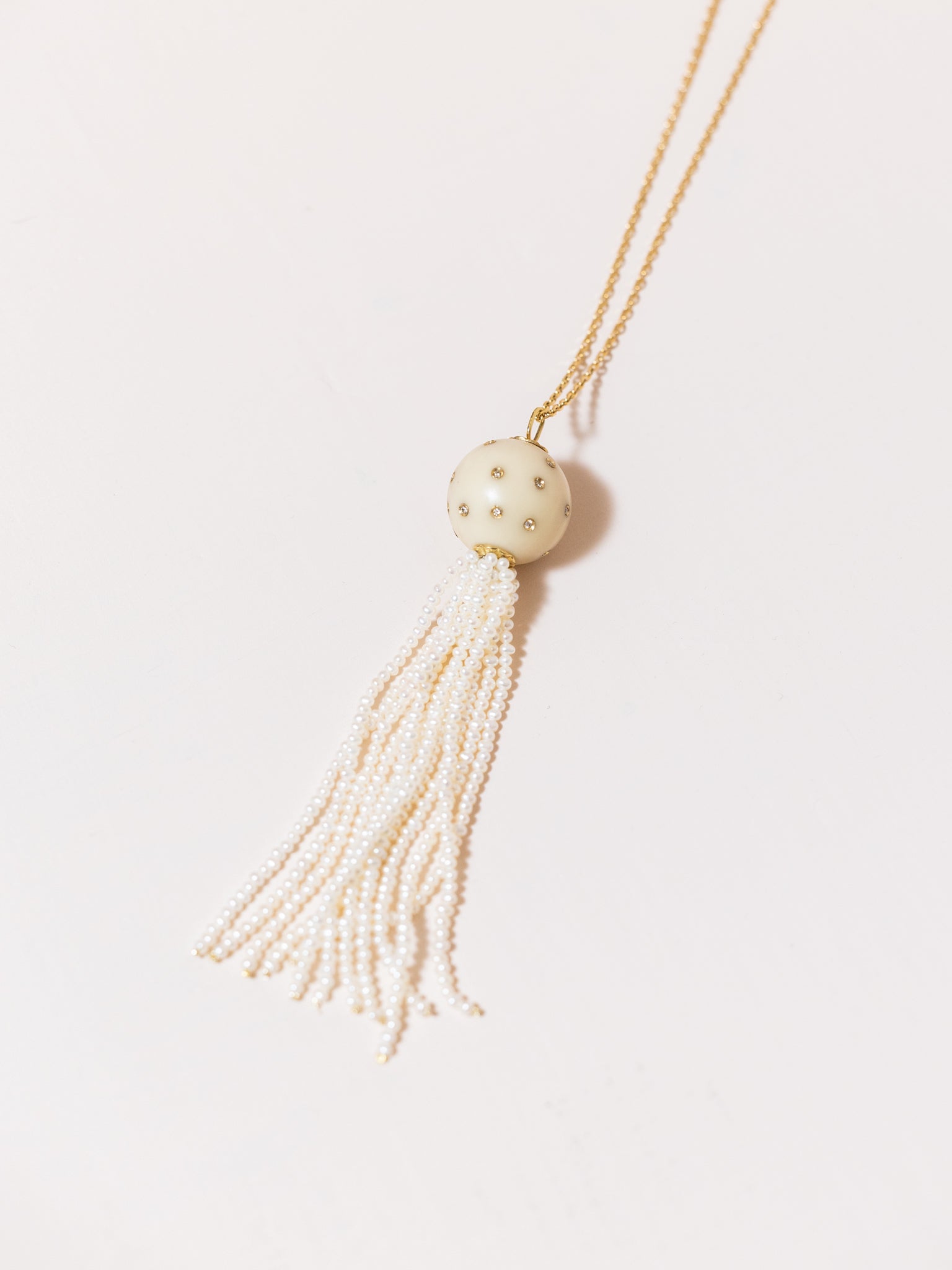 Jarina Bead Tassel Necklace
