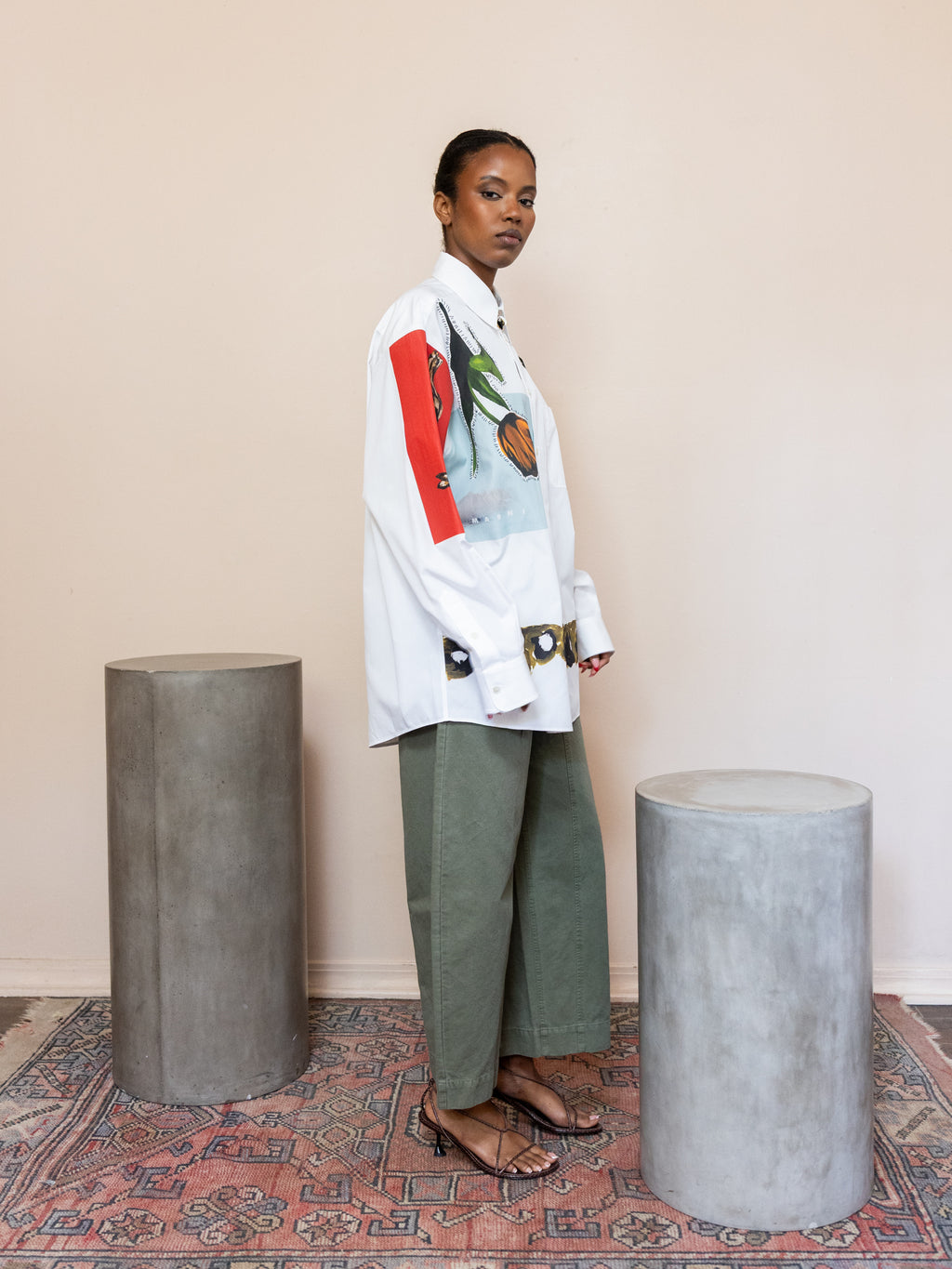 Mixed Media Poplin Shirt