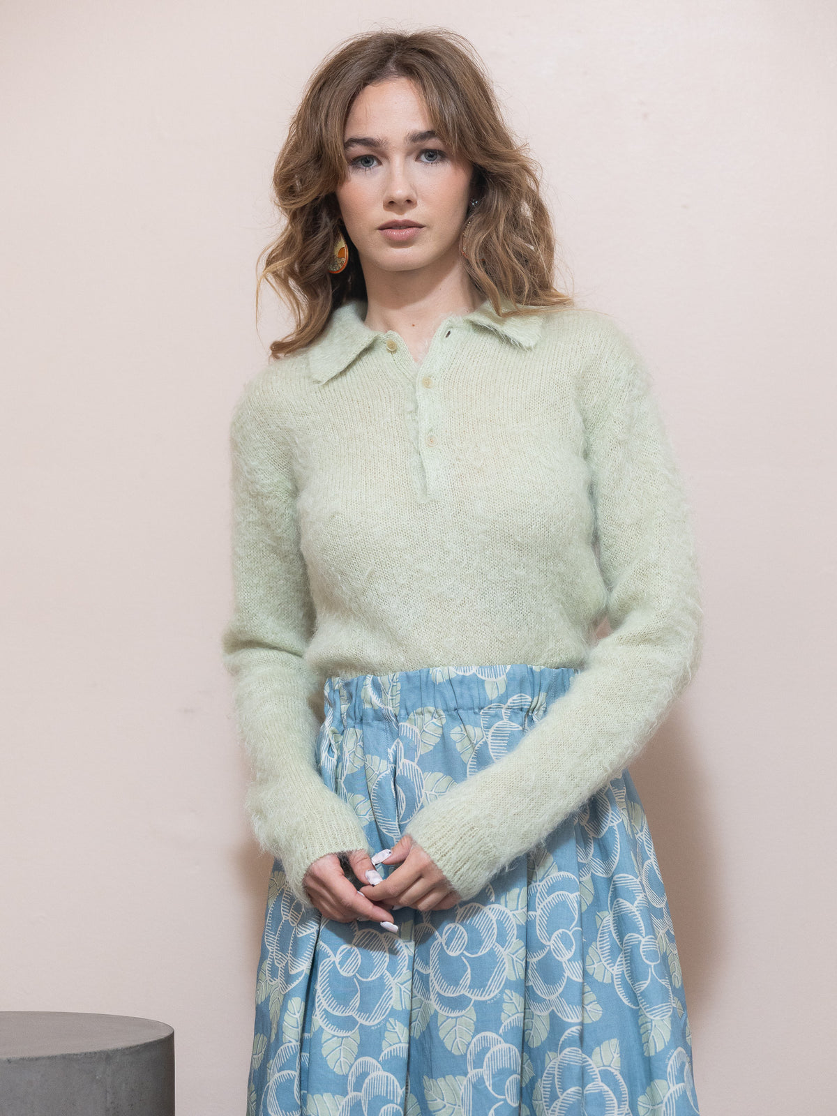Brushed Super Kid Mohair Polo