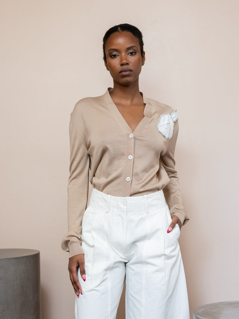 Rose Applique Cardigan