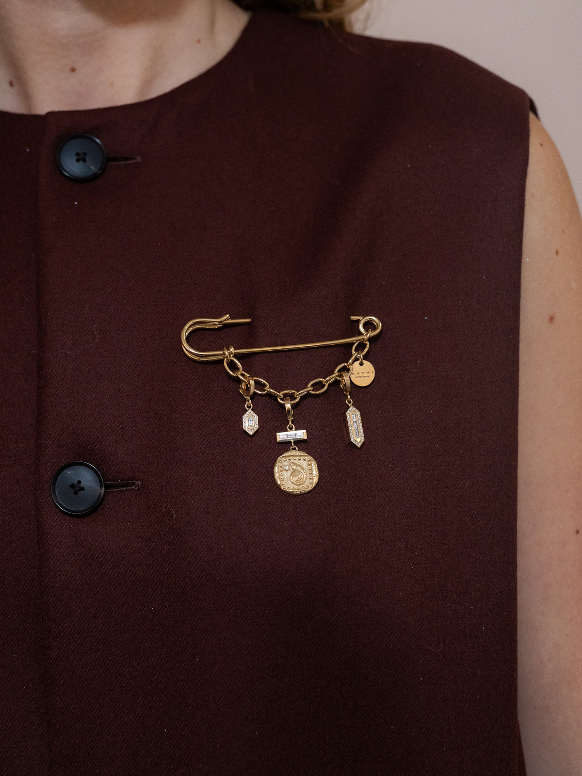 Safety Pin Brooch
