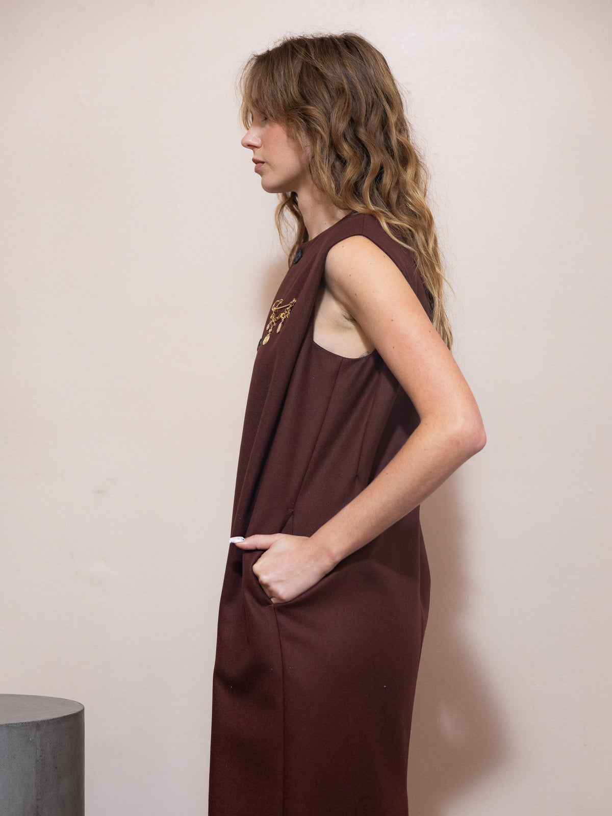 Light Melton Sleeveless Dress