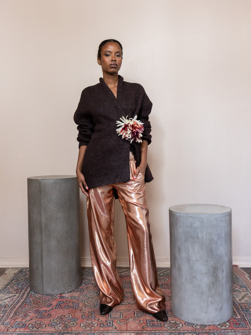Douro Shiny Silk Lurex Pants
