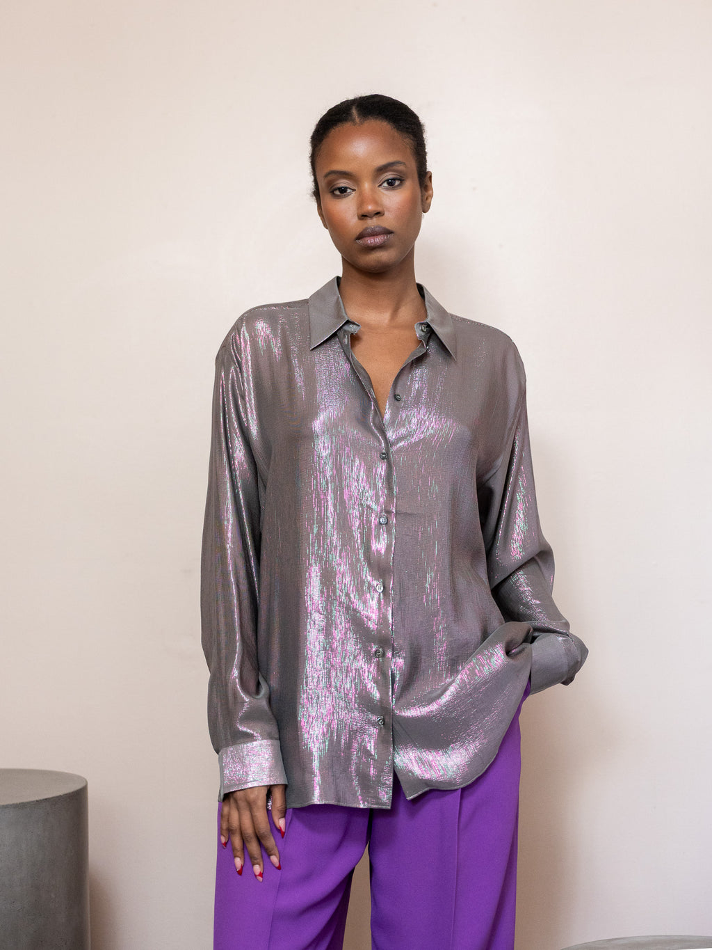Var Silk Lurex Voile Shirt