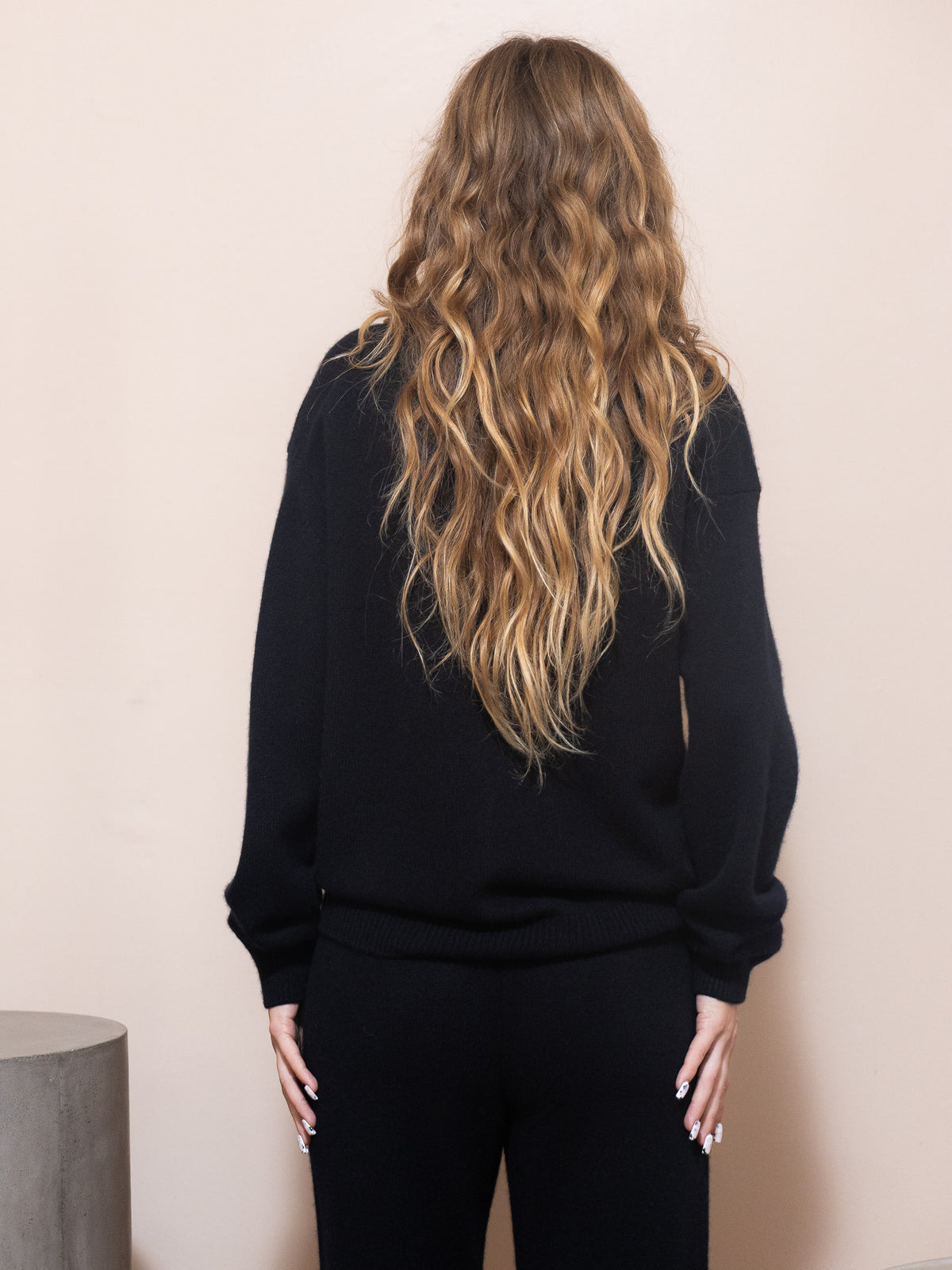 Baby Cashmere Knit Cardigan in Black