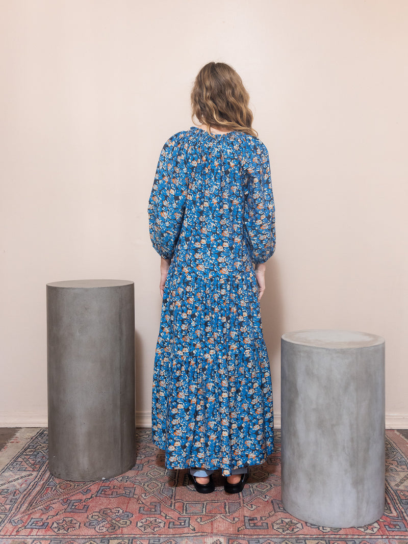 Long Sleeve Uva Dress L / BLUE