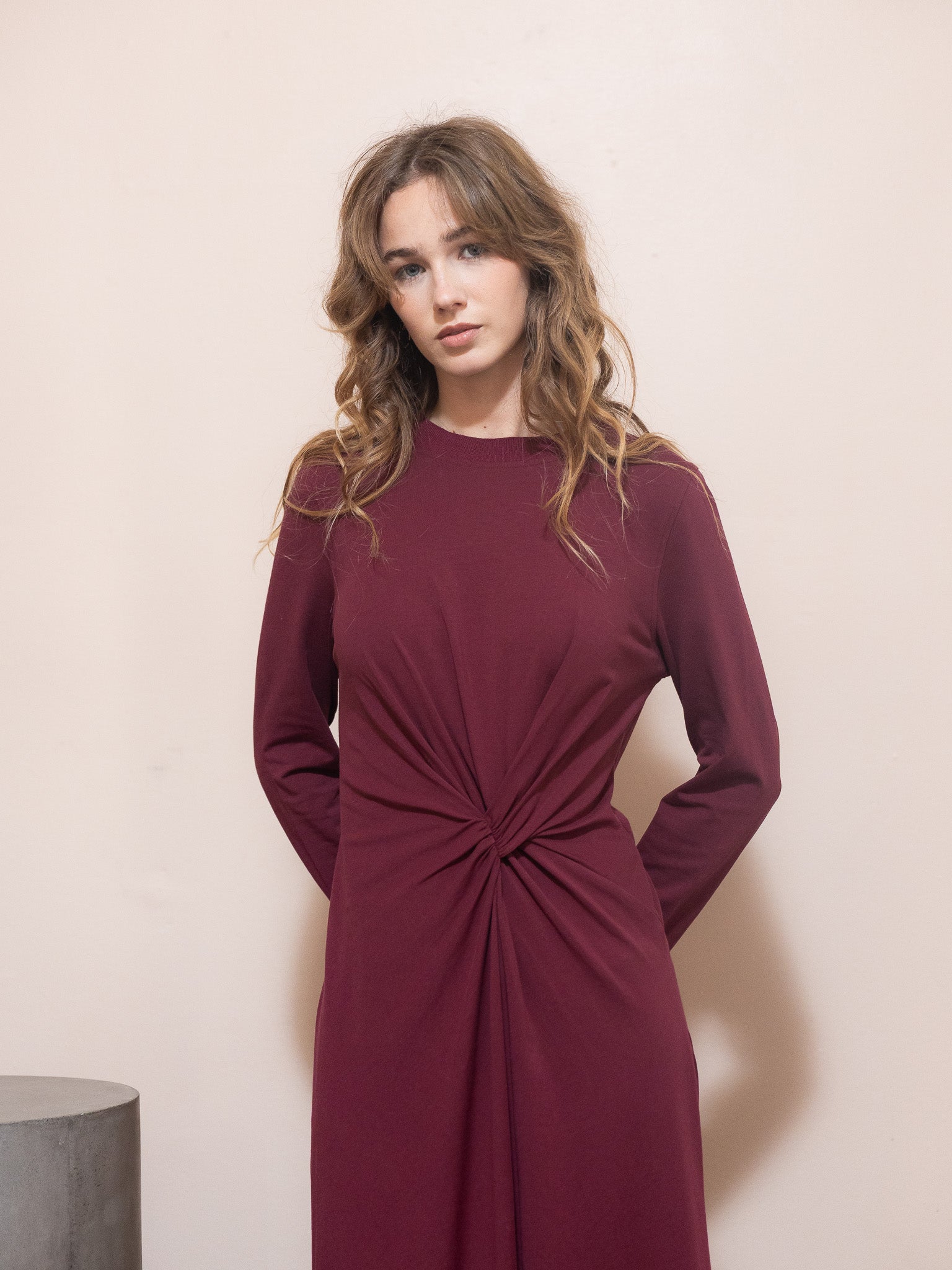 Long Sleeve Volta Twist Dress