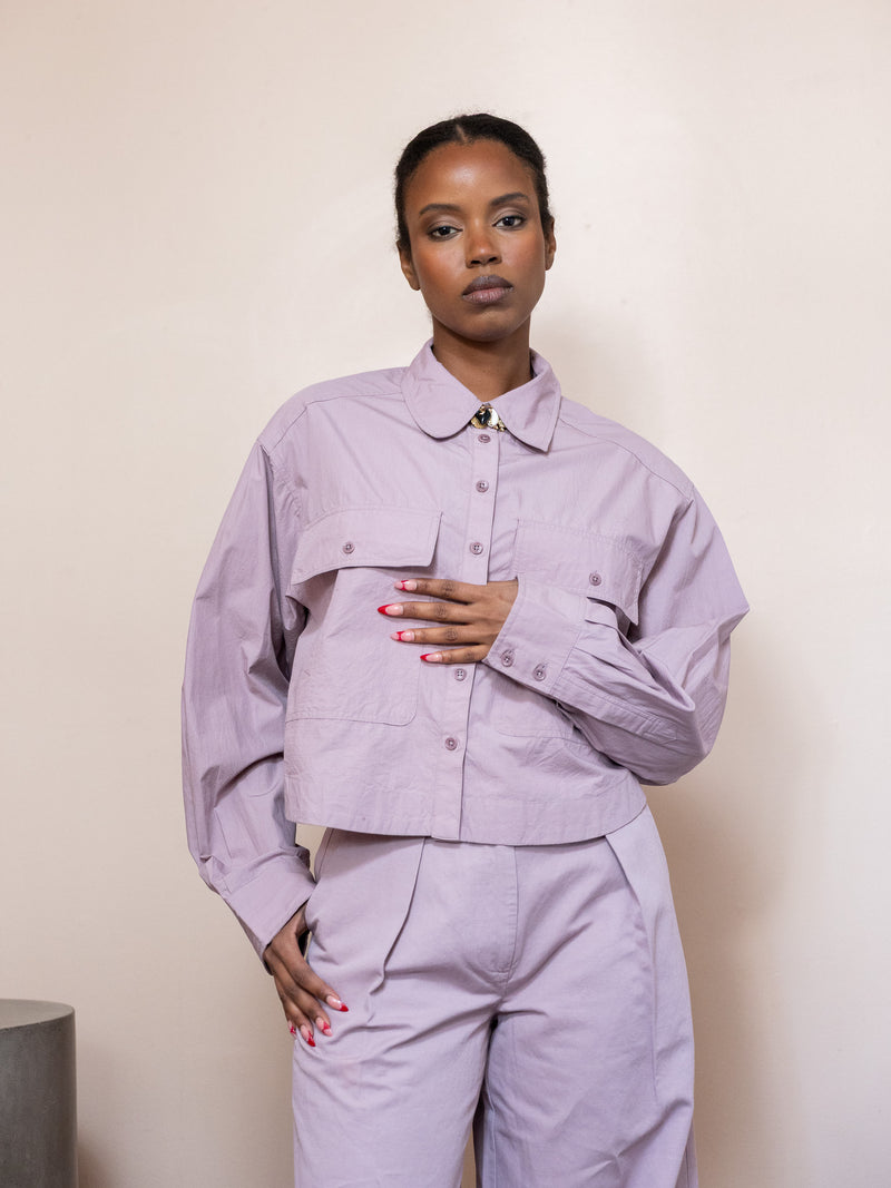 Cropped Utility Shirt