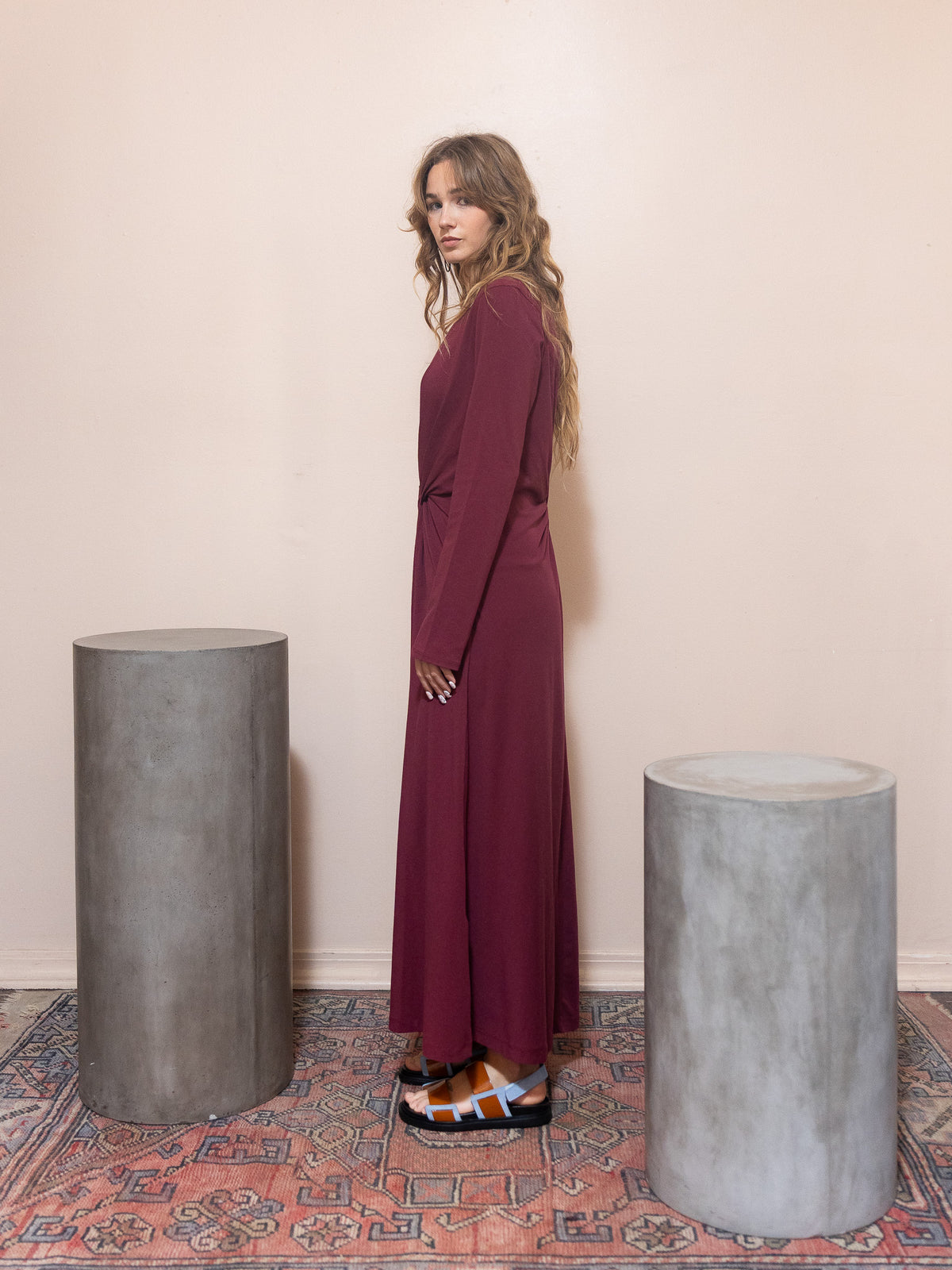 Long Sleeve Volta Twist Dress