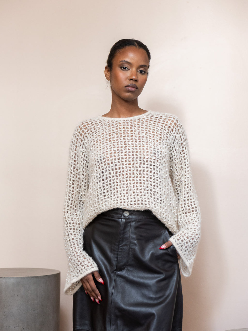 Amil Knit Pearl Sweater