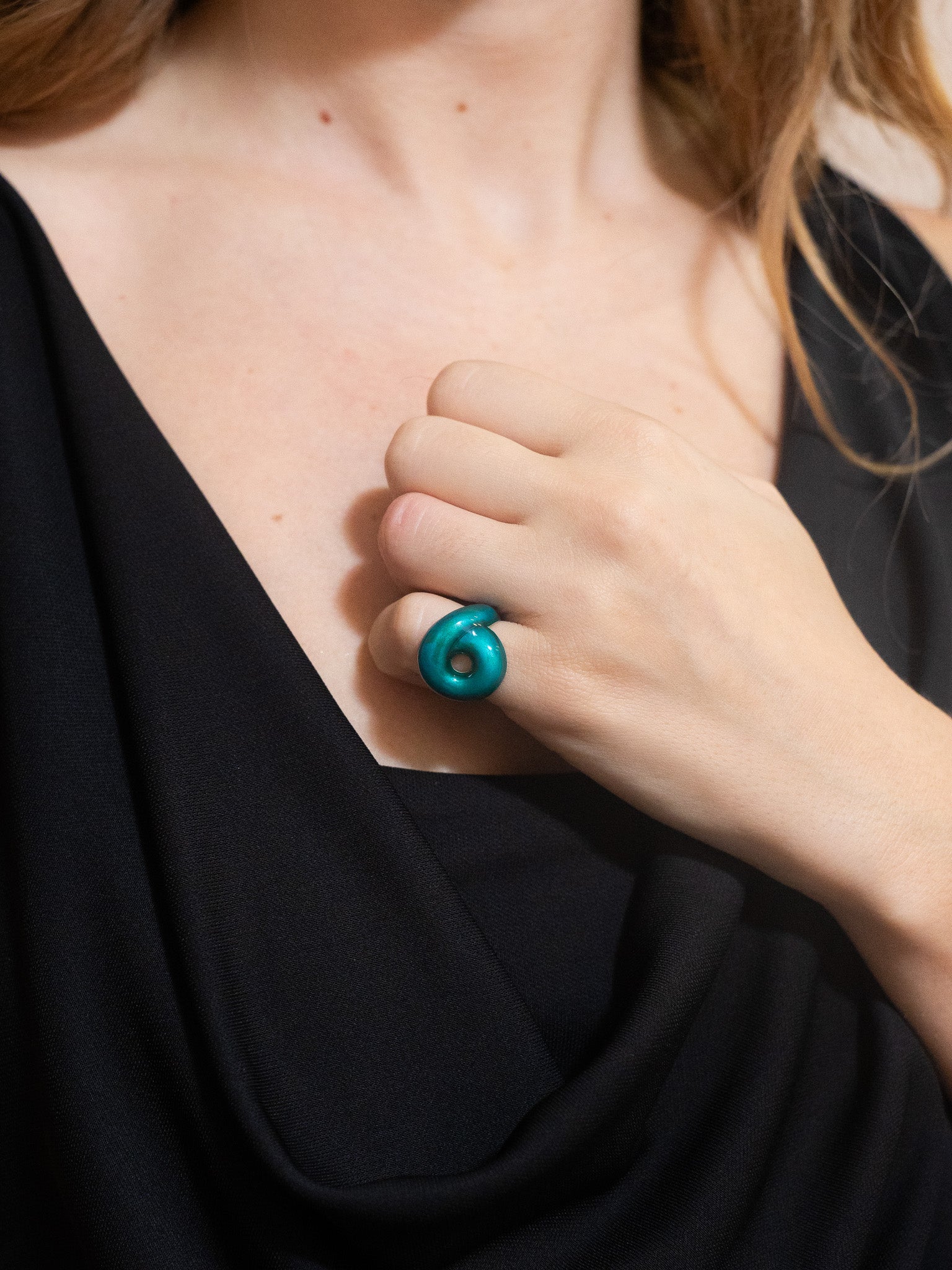 Tarallo Ring in Ocean Blue