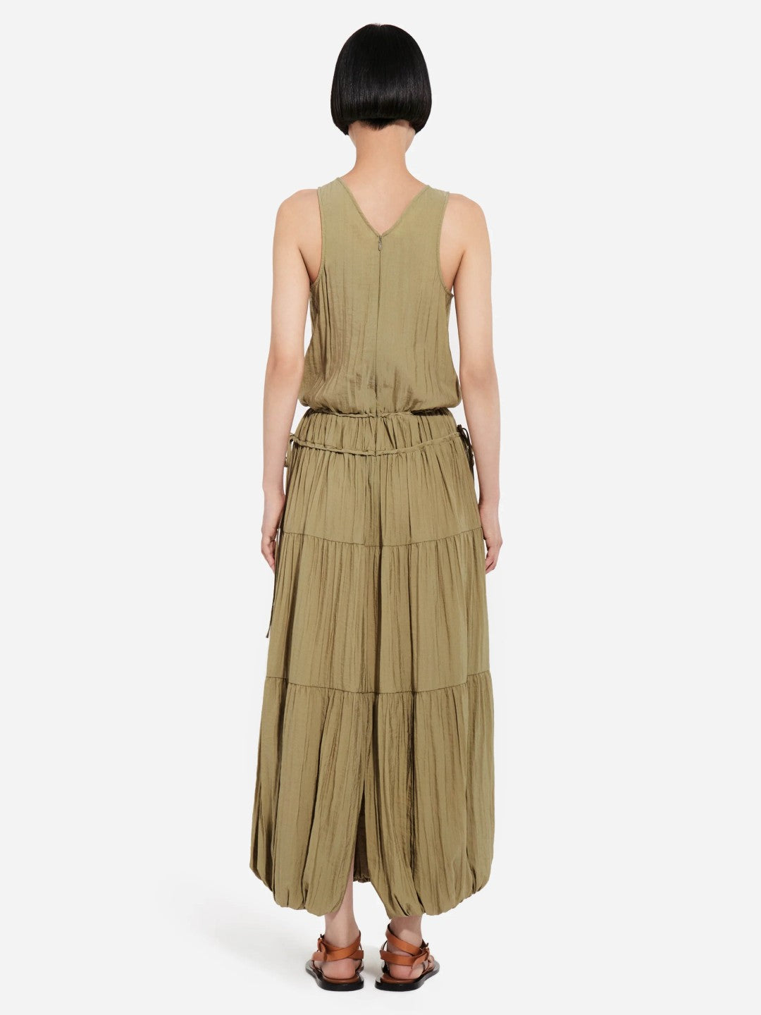 Soft Pleated Turn Up Dress