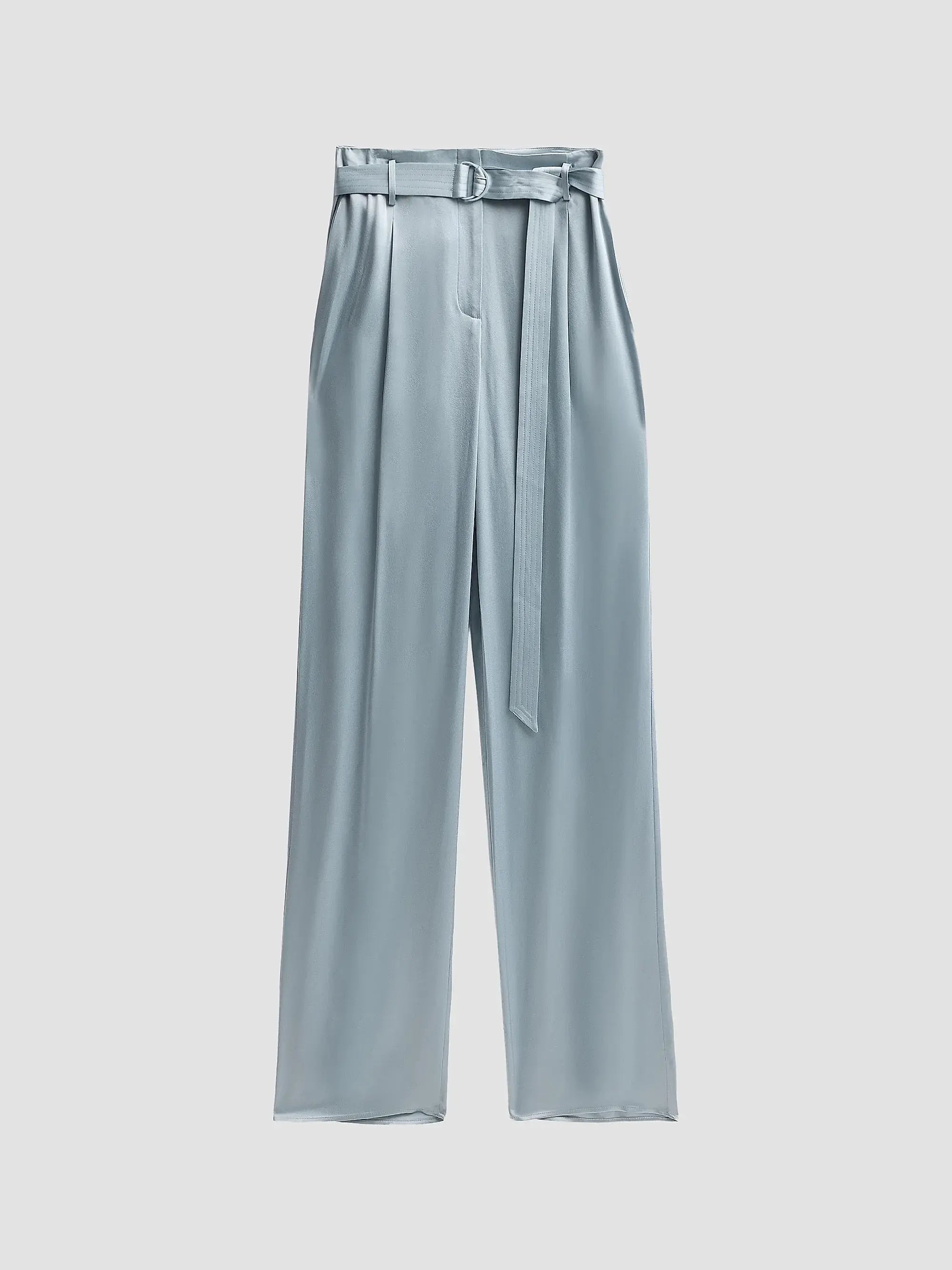 Satin Relaxed Pleated Pant