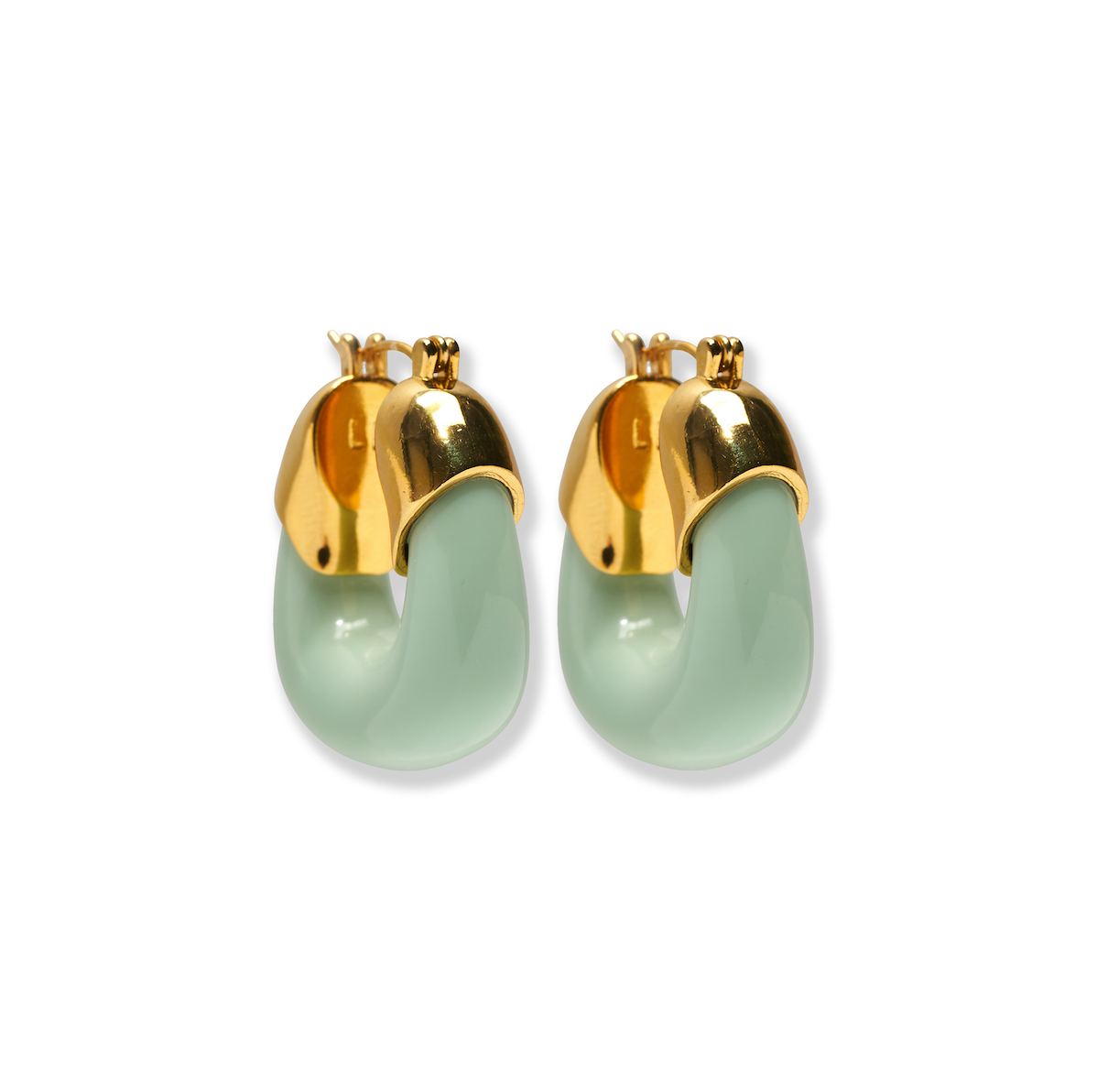 Mini Organic Hoops in Seafoam