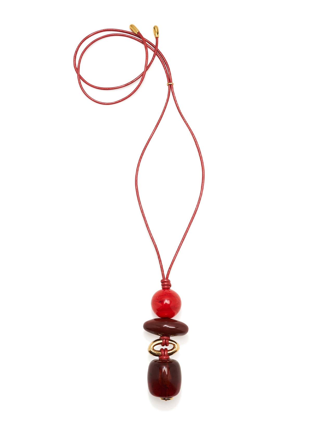 Museo Cord II Necklace in Red
