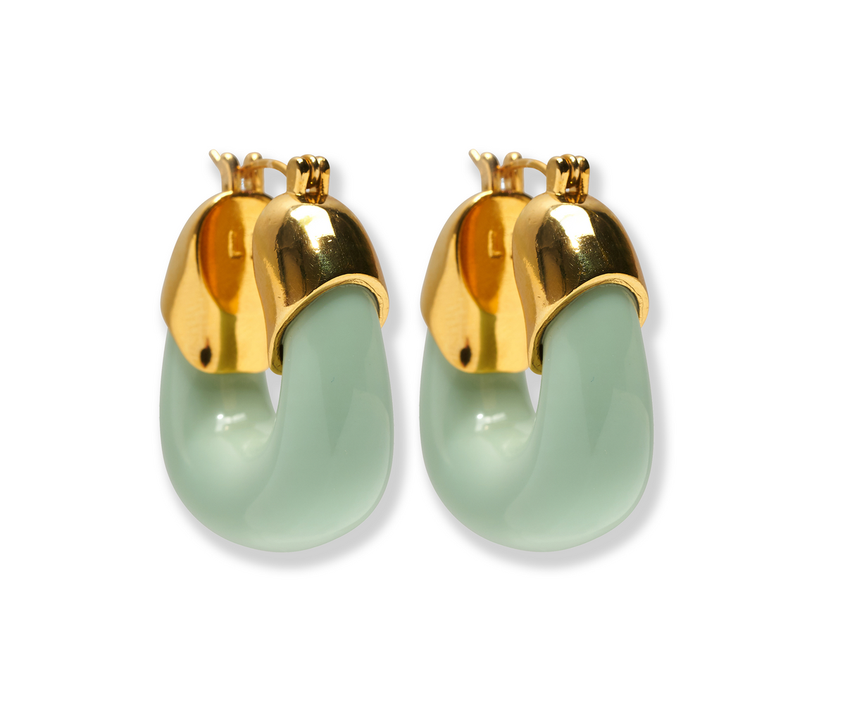 Organic Hoops in Seafoam