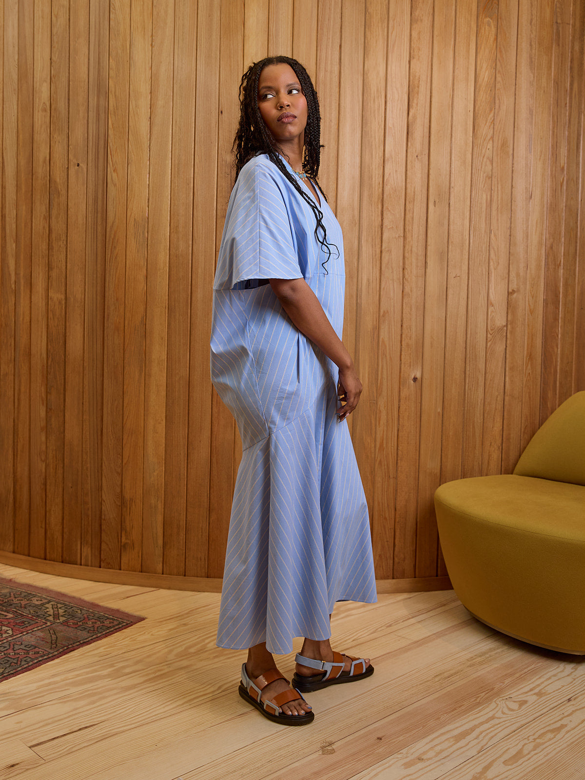 Aura Stripe Shirt Dress