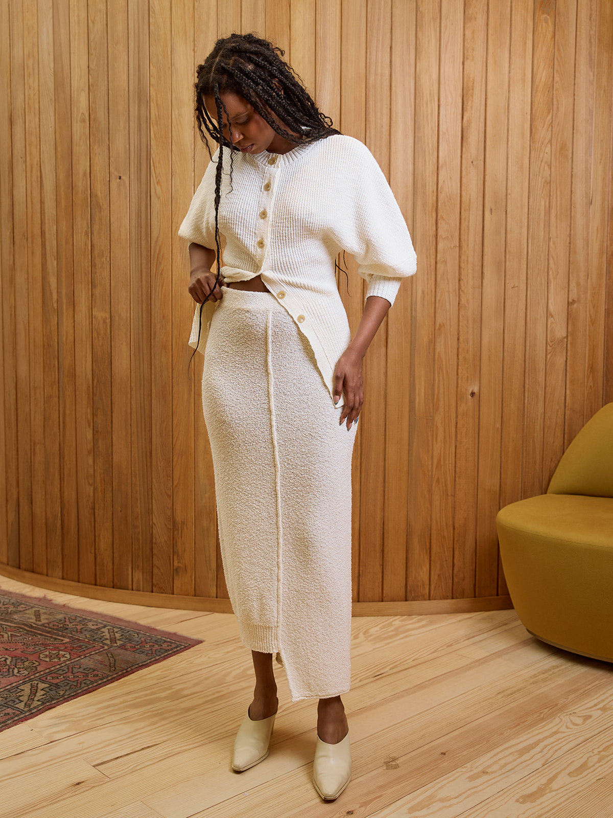 Greer Crewneck Knit Cardigan