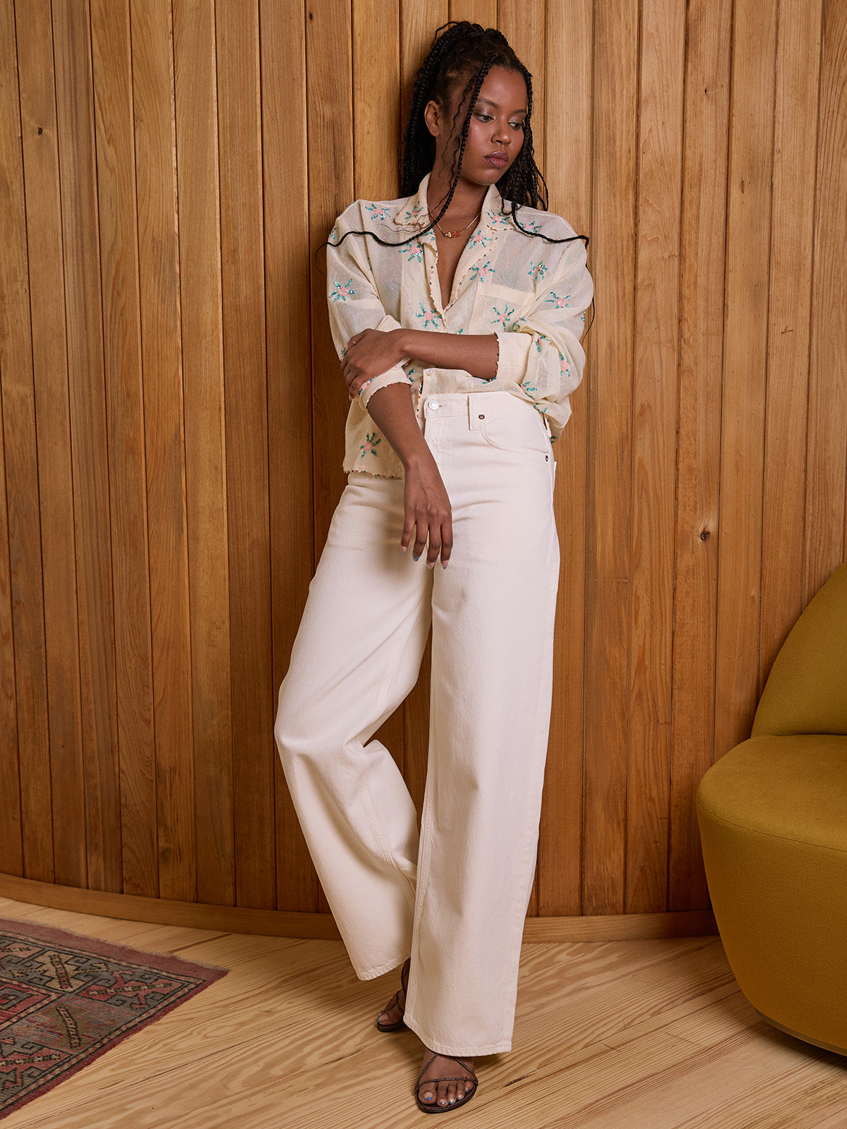 Low Slung Baggy Jean in Solar