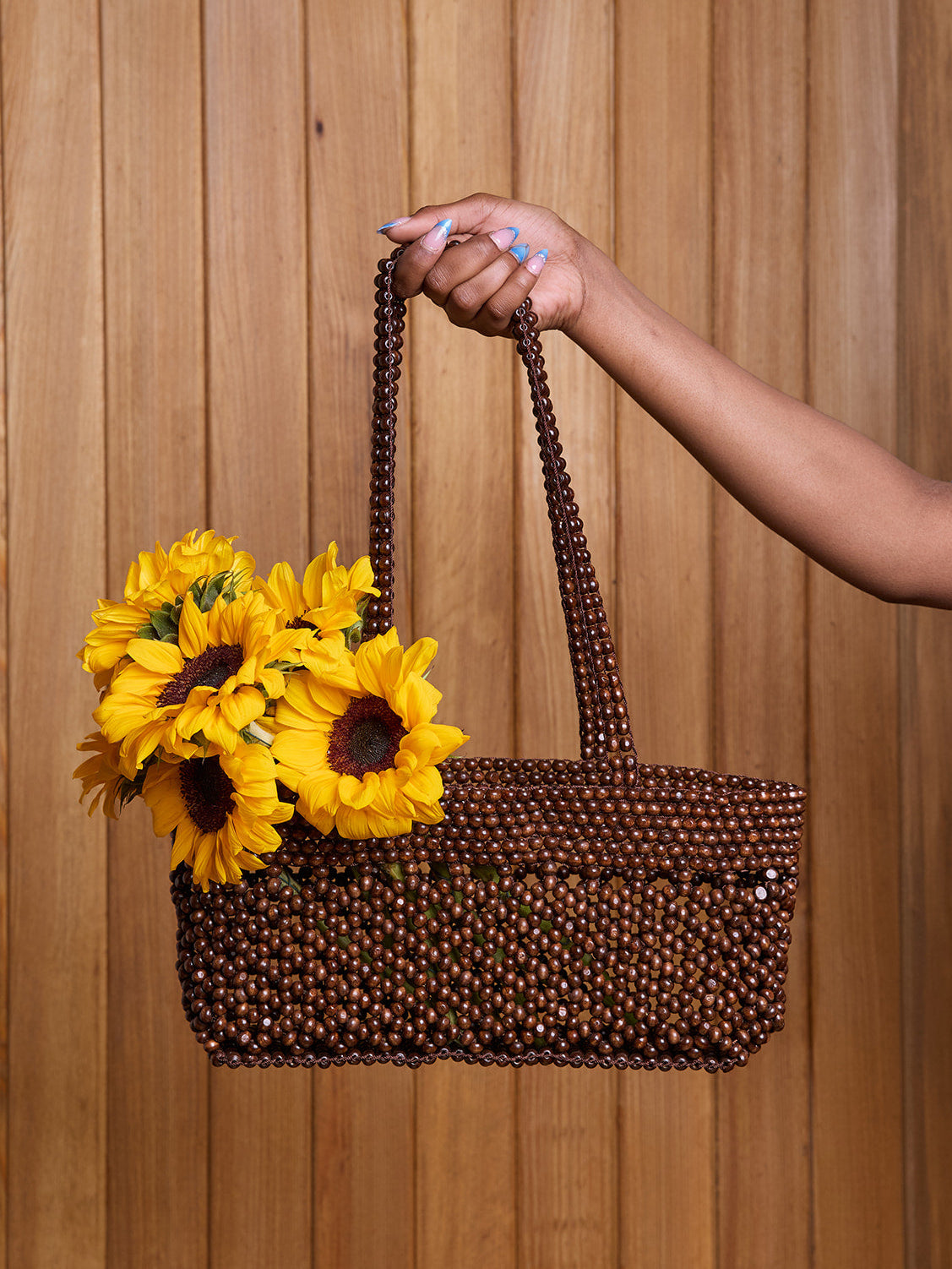 Wooden Beads Mini Bag