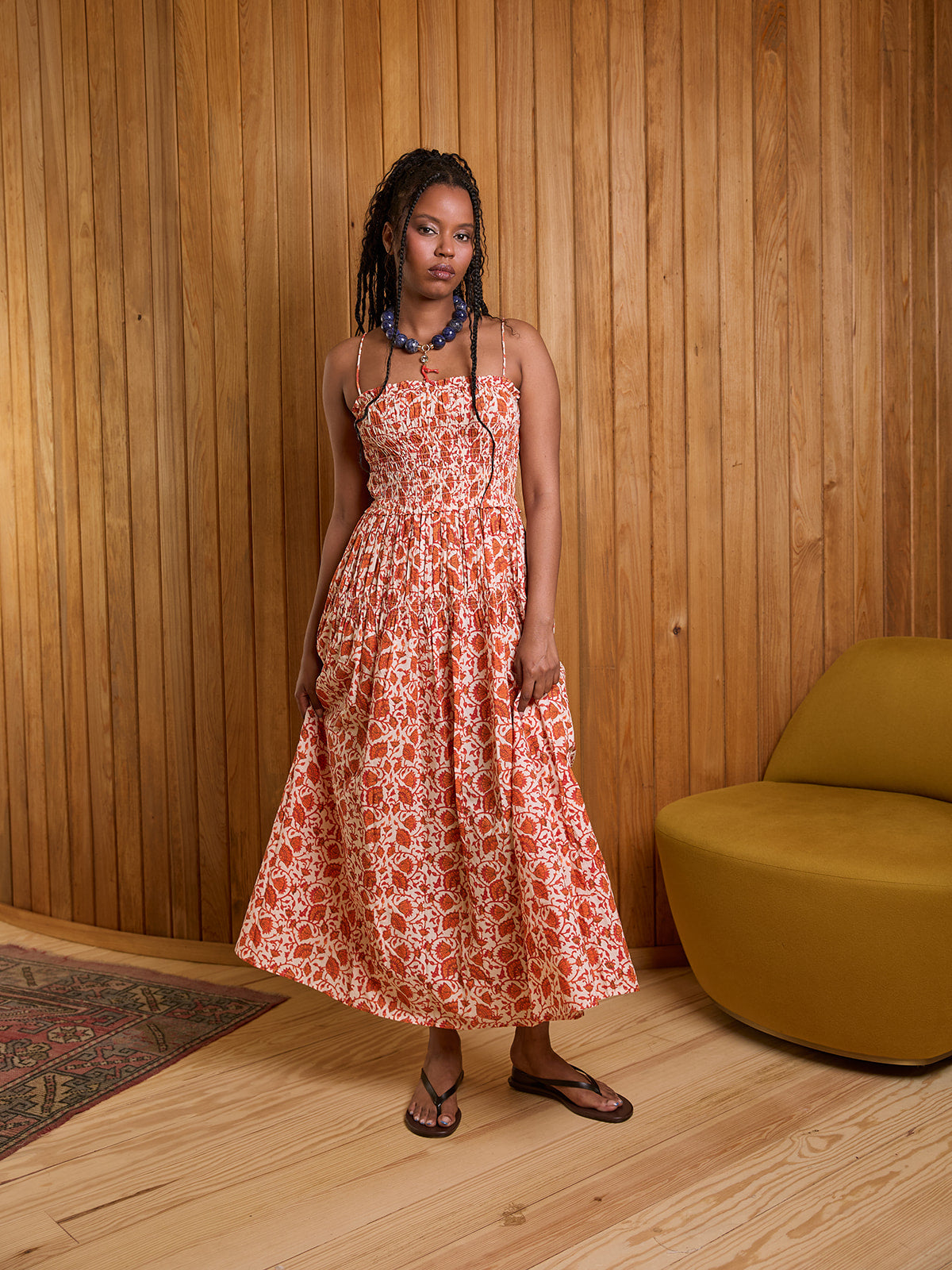 Laloux Smocked Maxi Dress