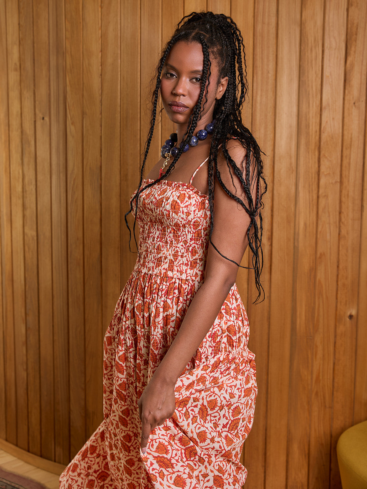 Laloux Smocked Maxi Dress