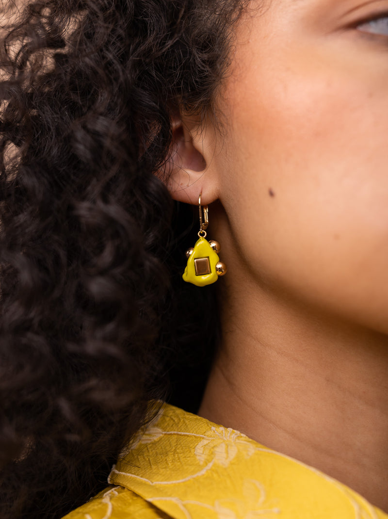 Mini Odyseey Earrings in Lime