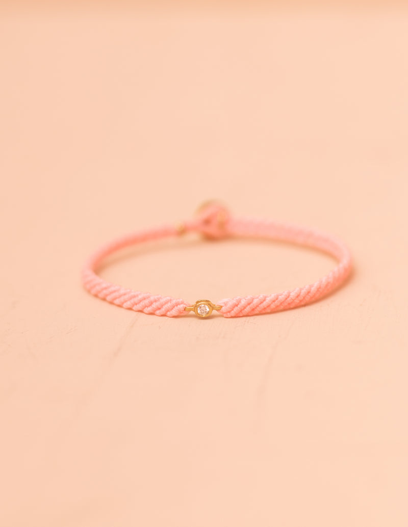 Classic Diamond Bracelet in Pink
