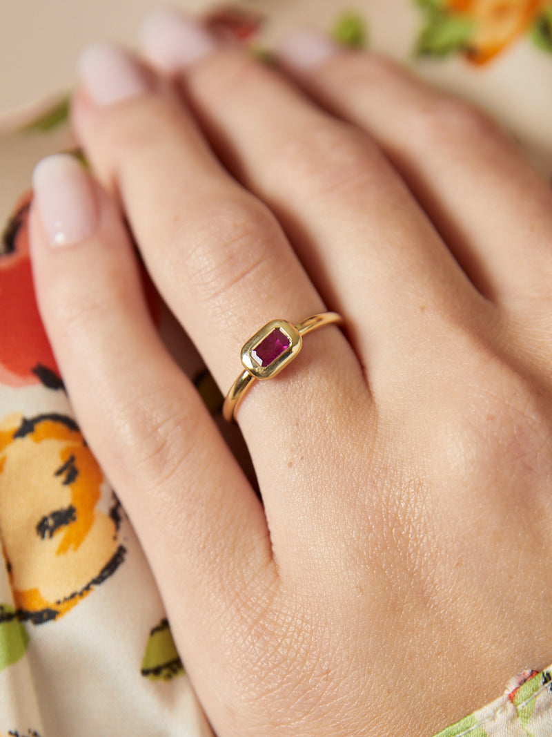 Ruby Baby Bubble Ring