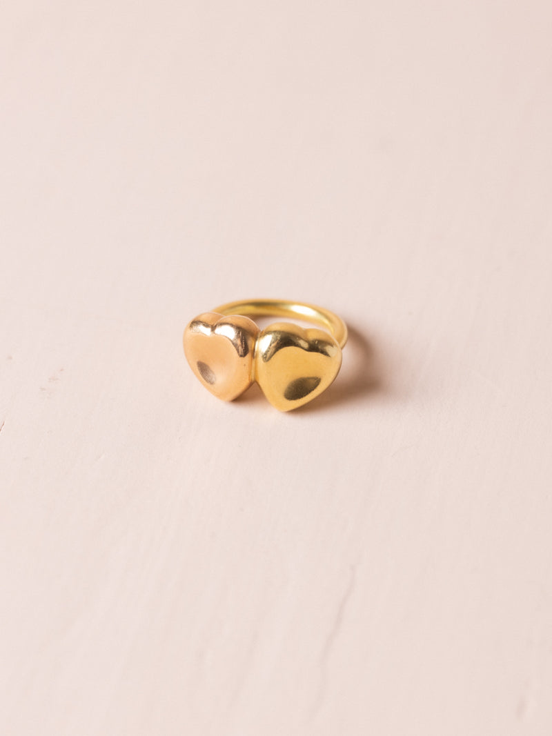 Stand by Me Double Agape Heart Ring