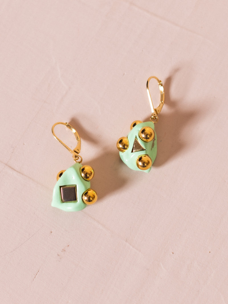 Mini Odyssey Earrings in Green