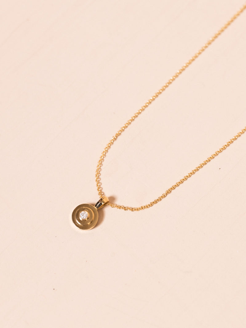 Petite Diamond Circular Necklace