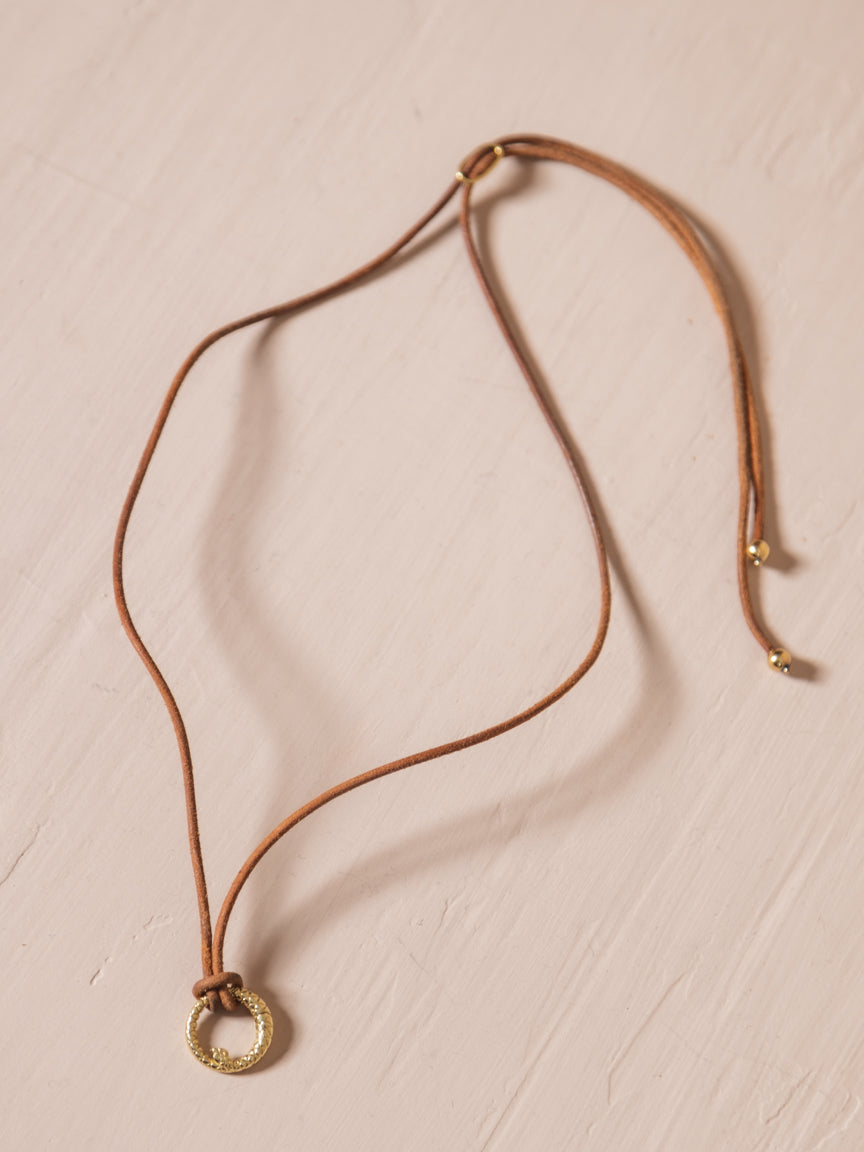 Snake Charm Clasp with Leather Cord