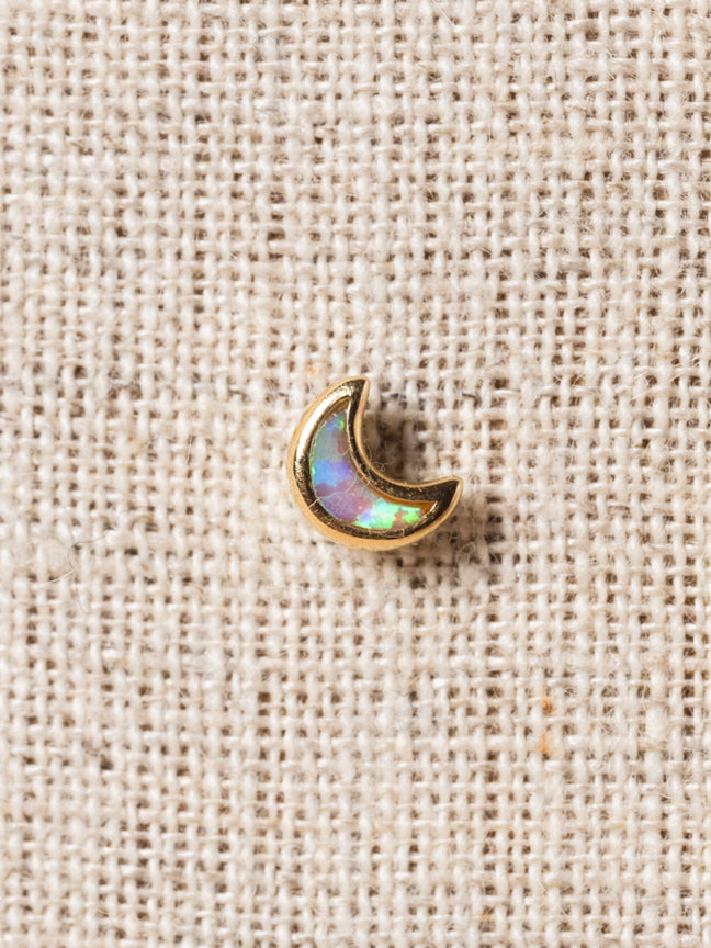 Moon Stud in Opal